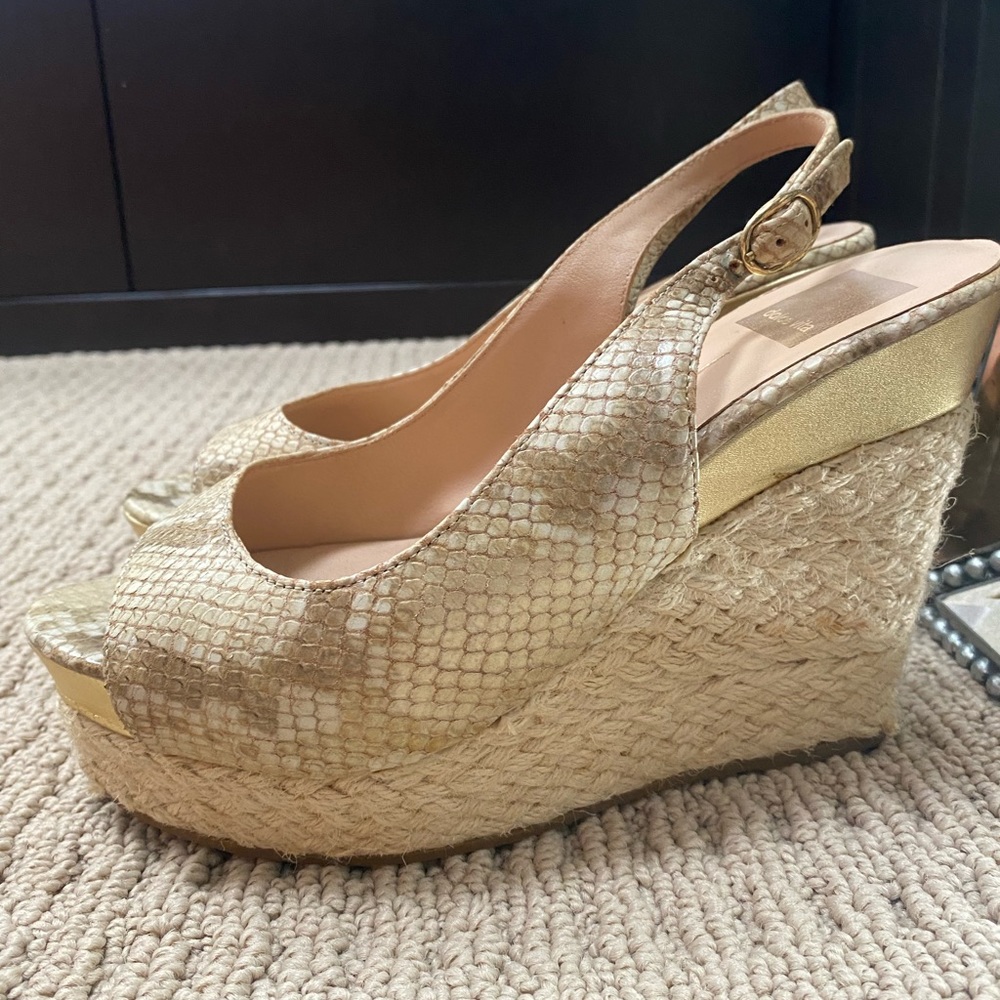 Dolce Vita Gold Platform wedges